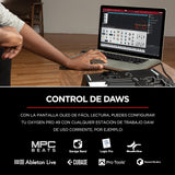 M-Audio Oxygen Pro 49 - teclado controlador MIDI USB con 49 teclas, beat pads, perillas asignables de MIDI, botones y faders, más pack de sonidos de Native Instruments (integración de NKS)