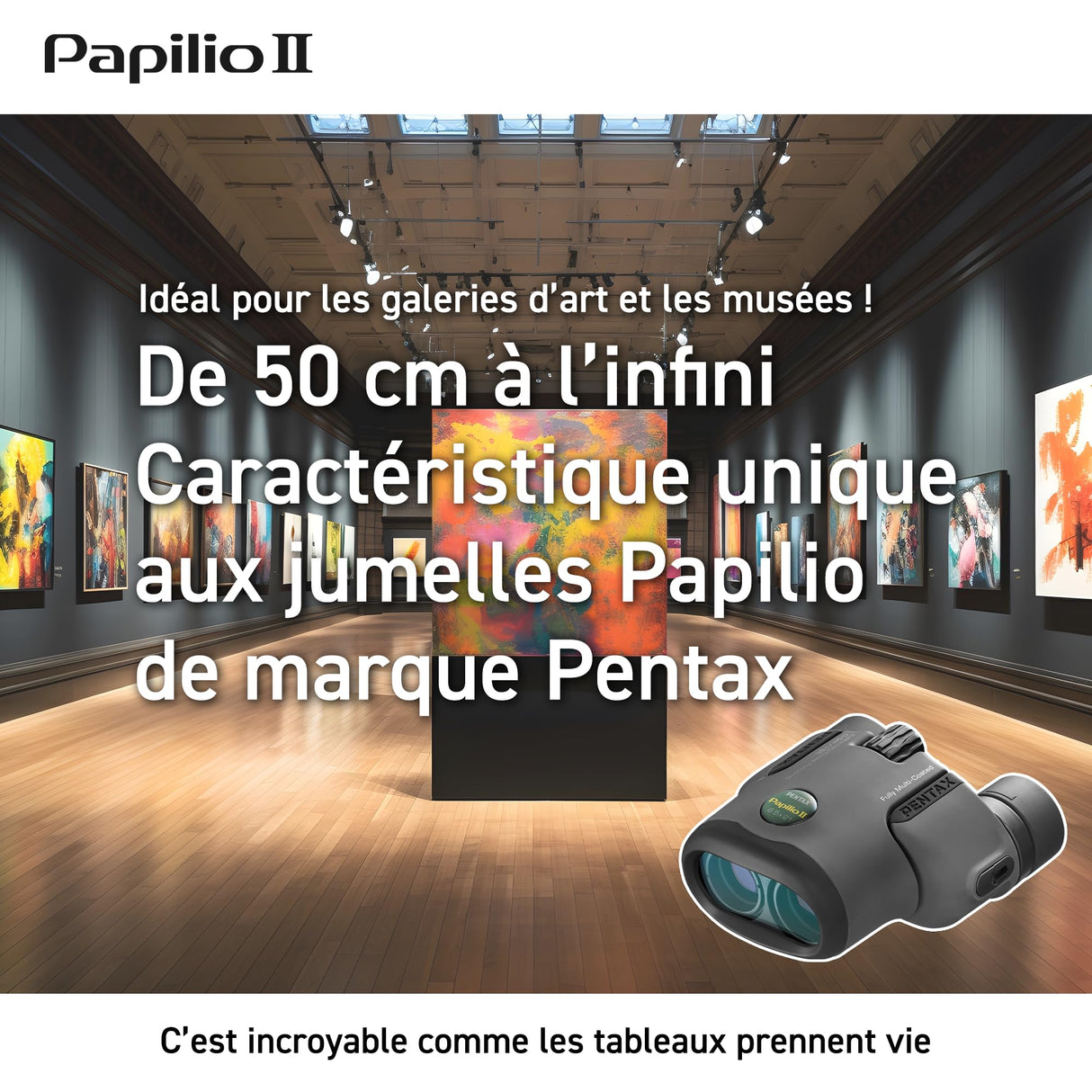 Pentax Papillo II – Prismáticos Up (con Funda, Color Negro