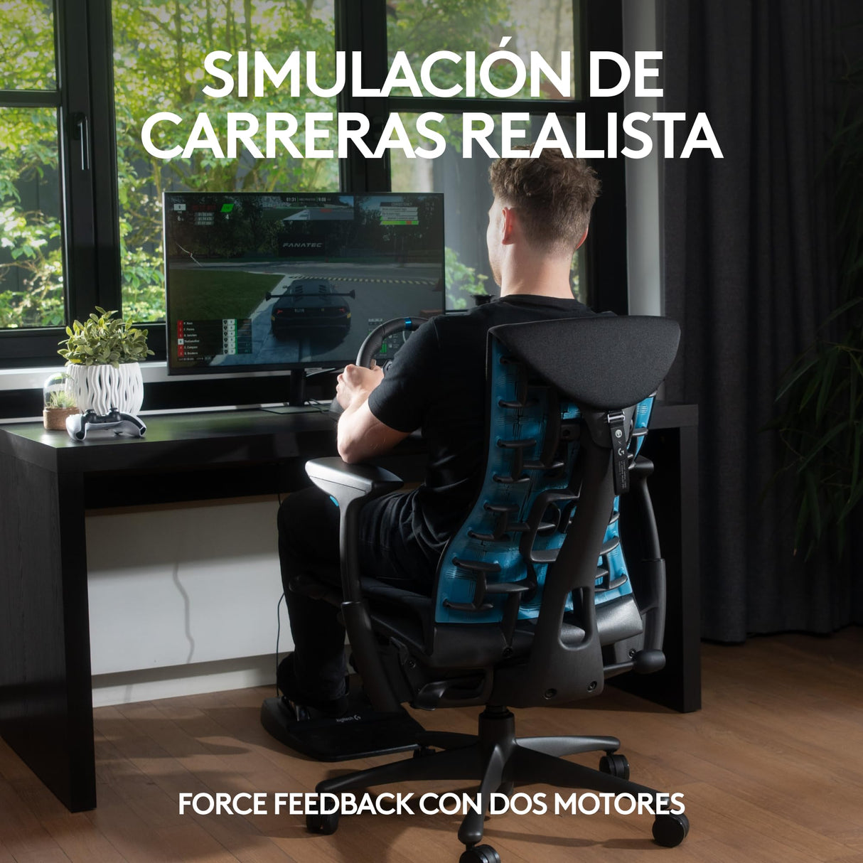Logitech G29, Driving Force Volante de Carreras y Pedales, Force Feedback, Aluminio Anodizado, Palancas de Cambio, Enchufe Eu, Ps4/Ps3/Pc/Mac, USB 2.0/Alámbrico, PS4, PS3, Window 10.81, Windows 8, Windows 7, Mac OS 10.10+, Negro