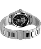 Timex Waterbury - Reloj de 39 mm para hombre, acero inoxidable, correa de acero inoxidable, esfera negra, caja de acero inoxidable TW2W14800