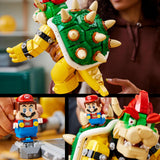 LEGO Super Mario El Poderoso Bowser, Maqueta 3D para Construir, Figura Articulada, Casa Decoración, Coleccionable Mario Bros, Idea de Regalo para Adultos 71411