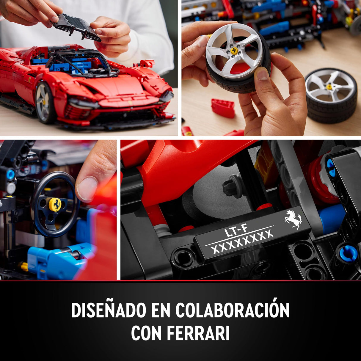 LEGO Technic Ferrari Daytona SP3, Maqueta de Súper Coche Rojo para Construir, Escala 1:8, Regalo Coleccionable para Hombres y Mujeres, Ultimate Car Concept 42143