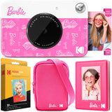 Kodak x Barbie Printomatic Cámara Instantánea Digital – Paquete Deluxe Estilo de Firma + Estuche Deluxe, Álbum de Fotos Barbie y Papel Zink (20 Hojas)