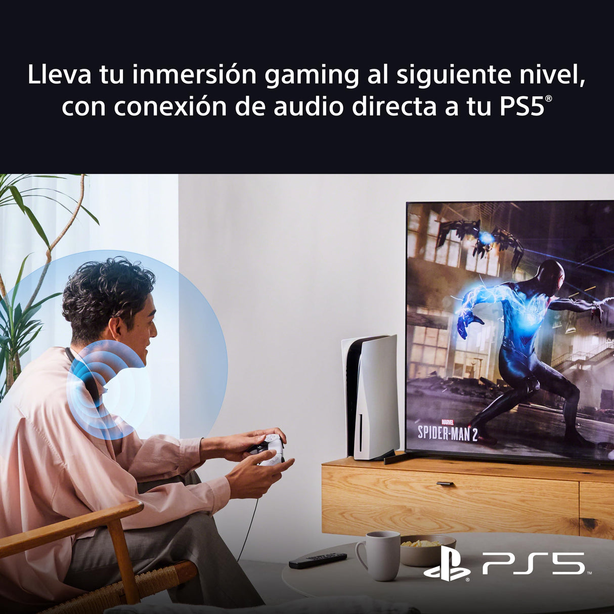 Sony BRAVIA Theatre U Dolby Atmos® Altavoz de Cuello, Bluetooth®, conexión multipunto, función Gaming PS5, 360 Spatial Sound, 12H Autonomía, Neckband HT-AN7