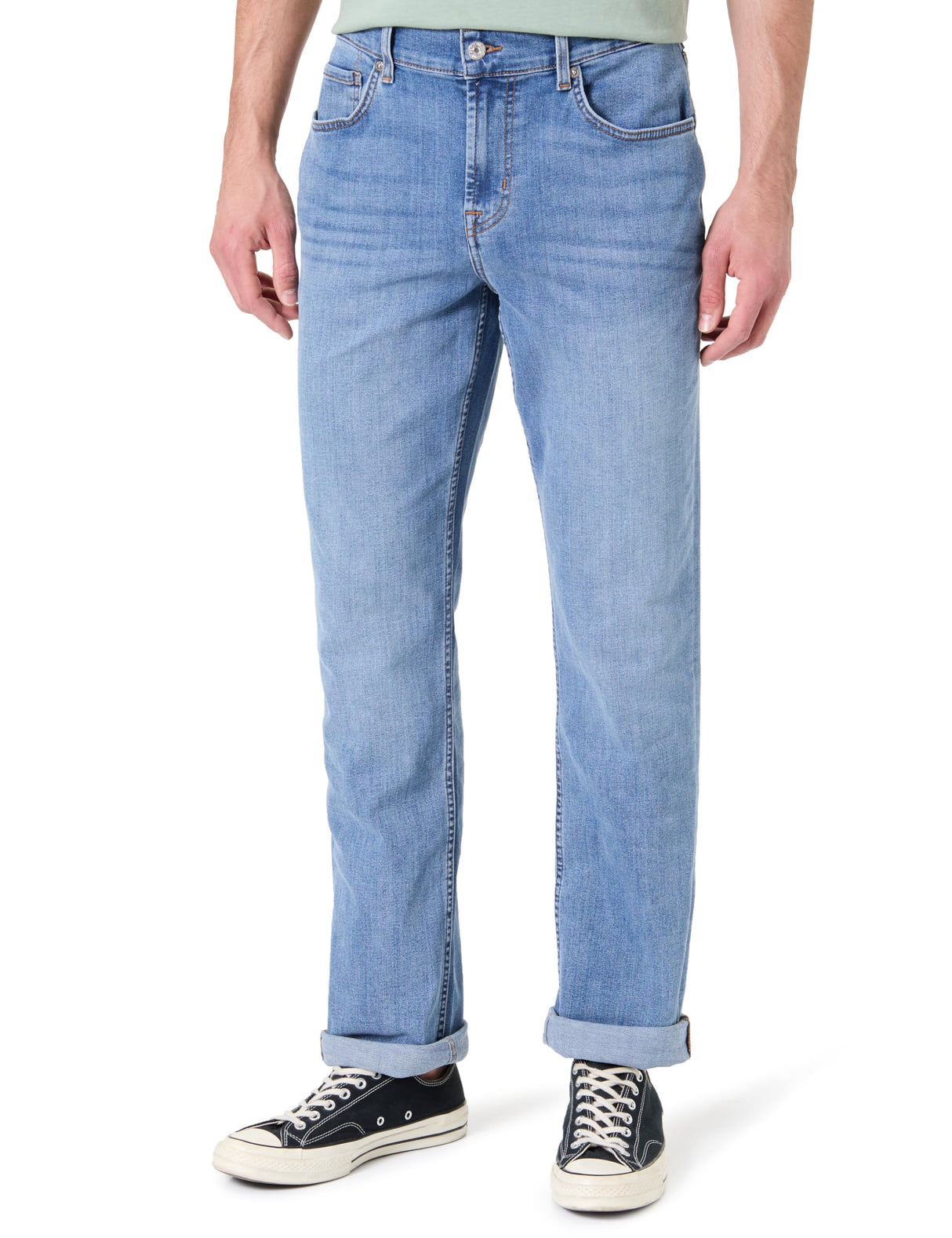 7 For All Mankind The Straight Newberry Jeans, Azul Claro, 30W Hombres