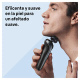Braun Series 6 Afeitadora Eléctrica Hombre, Máquina de Afeitar Barba con Recortadora De Precisión EasyClick, SensoFlex, Uso En Seco y en Mojado, Recargable, Inalámbrica, 61-N1200s, Gris