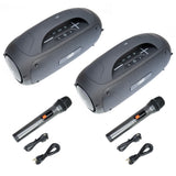 PNI Set de 2 Altavoces portátiles FunBox BT600, emparejamiento Mediante Bluetooth con función de Sonido estéreo, 65W, IPX4
