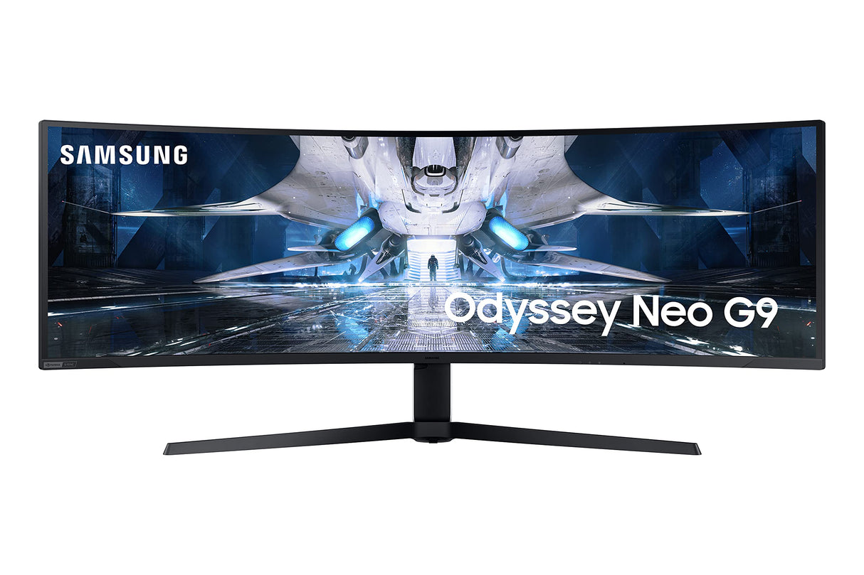 Samsung LS49AG952NUXEN - Monitor Gaming de 49" DQHD (5120x1440, VA, Quantum Mini-LED, HDMI 2.1, USB 3.0, DisplayPort, Curvo 1000R, 32:9, 240 Hz, 1ms, G-Sync, FreeSync, Auto Source Switch+), negro