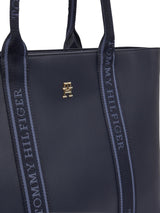 Tommy Hilfiger Bolso Tote Mujer con logotipo, Azul (Space Blue), Talla Única