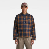 G-Star Para Hombre Sobrecamisa Unisex Pocketony Service, Multicolor (sartho blue blur check D21067-C904-C755), S