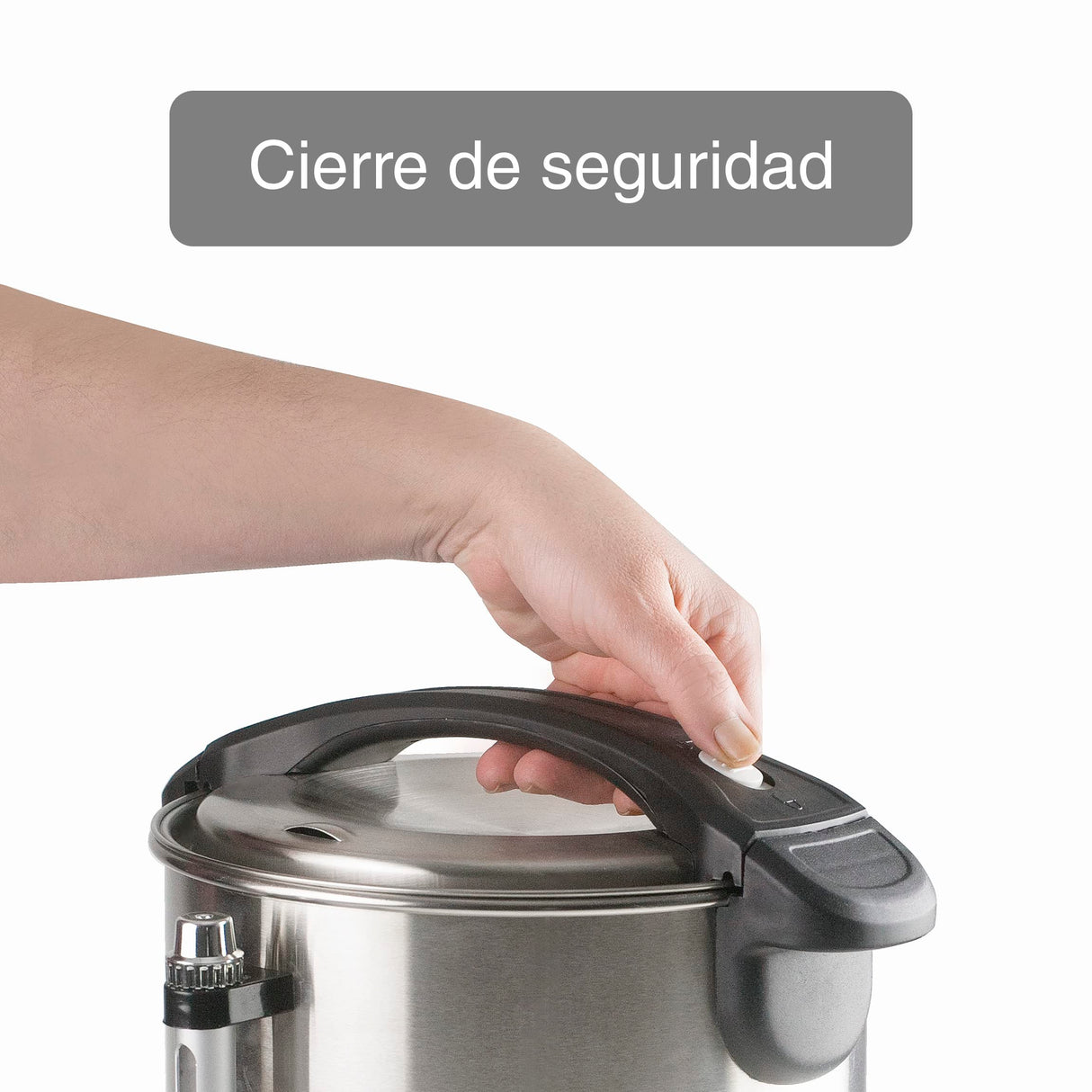 LACOR - 69486 - Cafetera Percoladora, Percolador Cafetera, Con 2 Sistemas de Calentamiento Independientes, Acero Inoxidable, Capacidad 6 L, 1500W
