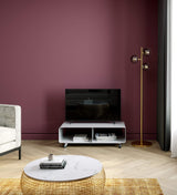 Kare Design Mueble de TV Lounge M, Blanco, Estilo Minimalista, Diseño Moderno, Funcional Espacio, Acero Pulverizado, 30 x 90 x 42 cm (A/A/P)