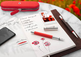Graf von Faber-Castell 145266 Bolígrafo Guilloche, india red
