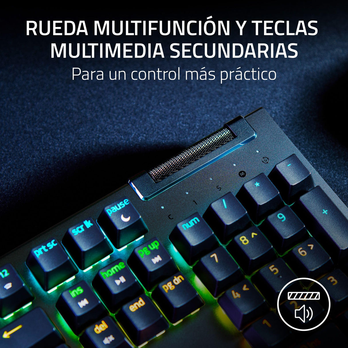 Razer BlackWidow V4 X, Teclado gaming con Razer Chroma RGB (Switches mecánicos amarillos , 6 teclas macro dedicadas de ABS de doble inyección) ES-Layout, Negro