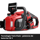 Einhell Professional Motosierra con batería GP-LC 36/40 Li BL-Solo Power X-Change (36 V, 38 cm de longitud de corte, 19 m/s de velocidad de la cadena, lubricación de cadena automática, sin batería)
