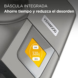 Kenwood Titanium Chef Pattissier - Robot de Cocina (1400 de potencia, bol de 7 litros y batidora de vaso de cristal incluidos, 4 herramientas, pantalla tactil), Color Plata