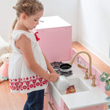 Rosa Cocina de Juguete de Madera de Teamson Kids Horno Niños TD-12302P