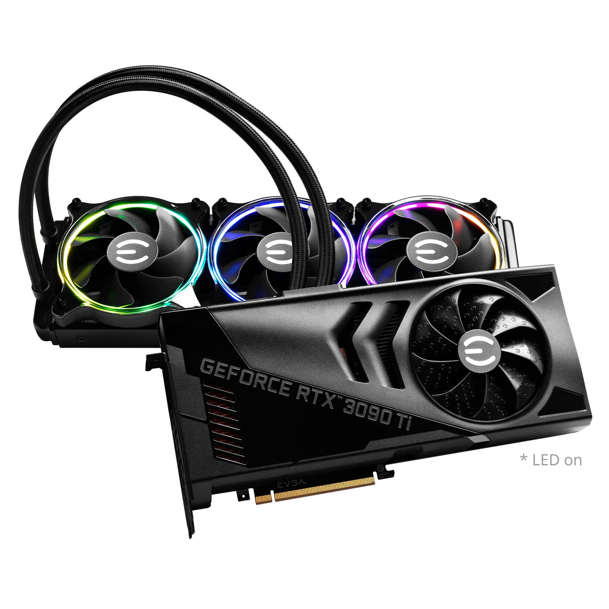 EVGA GeForce RTX 3090 Ti FTW3 ULTRA HYBRID GAMING, 24G-P5-4988-KR, 24GB GDDR6X, iCX3, HYBRID Cooler, ARGB LED, Backplate, Free eLeash