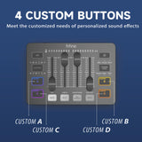 FIFINE Mezclador de Audio, RGB Streaming Gaming Audio Mixer PC con Interfaz de XLR, Gaming Audio Mixer con Control Individual, Control de Volumen, Botón de Silencio, Alimentación Phantom de 48V