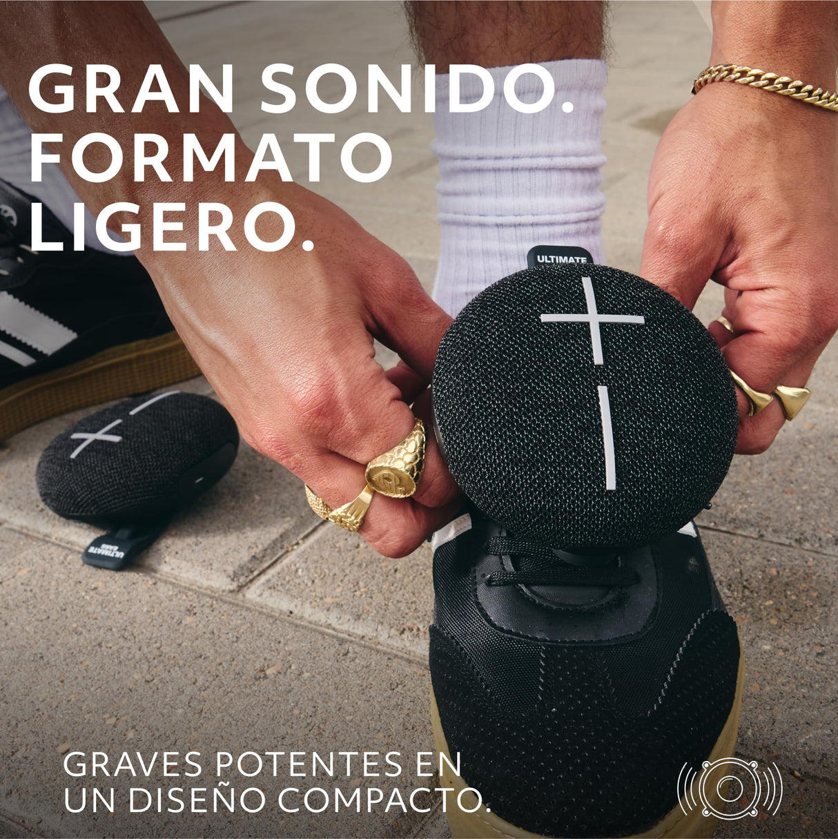 Ultimate Ears MINIROLL, Altavoz Bluetooth Resistente al Agua y ultraportátil, Graves potentes, IP67 a Prueba de Polvo, Radio de acción de 40 m (Gentle Black)