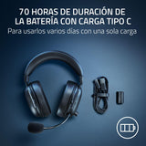 Razer Blackshark V2 Hyperspeed - PC Auriculares Inalámbricos para Juegos E-Sports Ligeros 280g (Micrófono de Banda Superancha, Diafragma Triforce 50mm, Espuma Aislante del Sonido, 70 Horas) Blanco