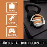 Lenco HPB-830 - Auriculares Bluetooth Over-Ear - ANC Active Noise Cancelling - Batería Bluetooth 5.3-400mAh - Entrada USB-C - Ecualizador a través de App - Gris