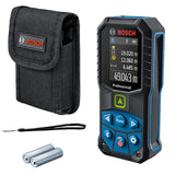 Bosch Professional medidor láser GLM 50-27 CG (láser verde, alcance: hasta 50 m, robusto, IP65, transferencia de datos mediante Bluetooth, 2 pilas AA, correa de sujeción, estuche)