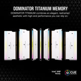 CORSAIR Dominator Titanium RGB DDR5 RAM 96GB (2x48GB) DDR5 6600MHz CL32 Intel XMP Memoria de Ordenador Compatible con iCUE - Blanco (CMP96GX5M2B6600C32W)
