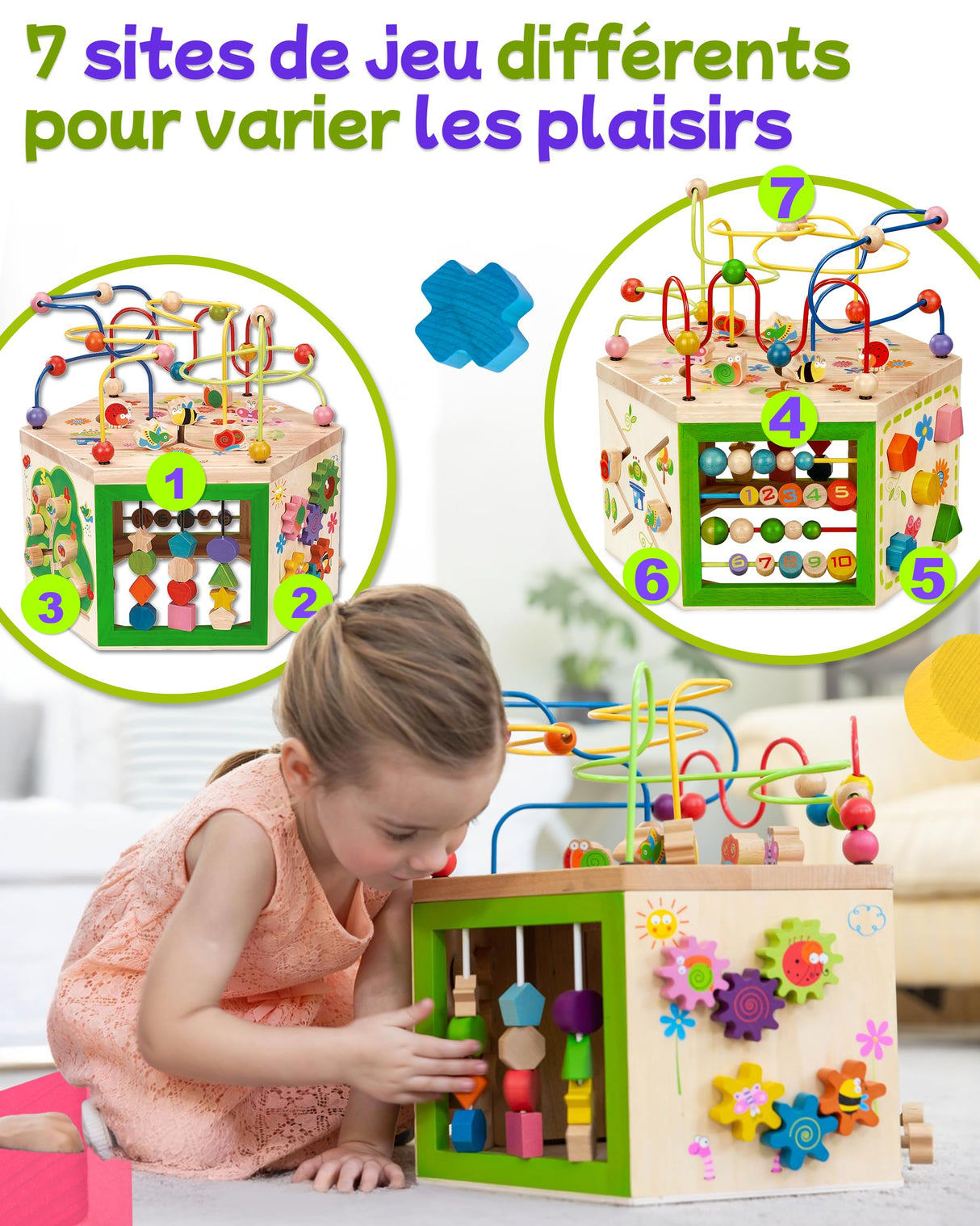 EverEarth- Centro DE Juego Jardin 7 EN 1 Actividad, Multicolor (EE33285) , color, modelo surtido