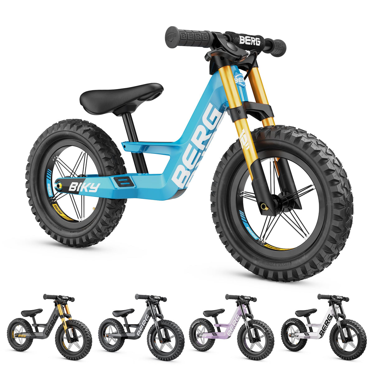 Berg Biky Cross Blue Handbrake Bicicleta Infantil, Unisex Youth, Azul, 12 Pulgadas