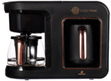 KARACA Hatır Plus - Cafetera turca y de filtro 2 en 1, capacidad de 0,75 l, 5 tazas de café turco, filtro de acero inoxidable, incluye cuchara medidora