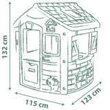 Smoby Life Casa Jura Lodge - Casa de Juegos Infantil con 2 Puertas Bajas, Ventanas con Contraventanas y Comedero para Pájaros - Material Reciclado - Resistente Rayos UV - Más de 2 años (7600810504)