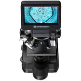 Bresser Biolux Touch - Microscopio LCD de 5 MP para Escuela y Hobby, con Mesa mecánica Cruzada, HDMI, USB y SD, Negro