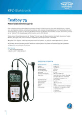 Medidor de espesor de materiales Testboy 75