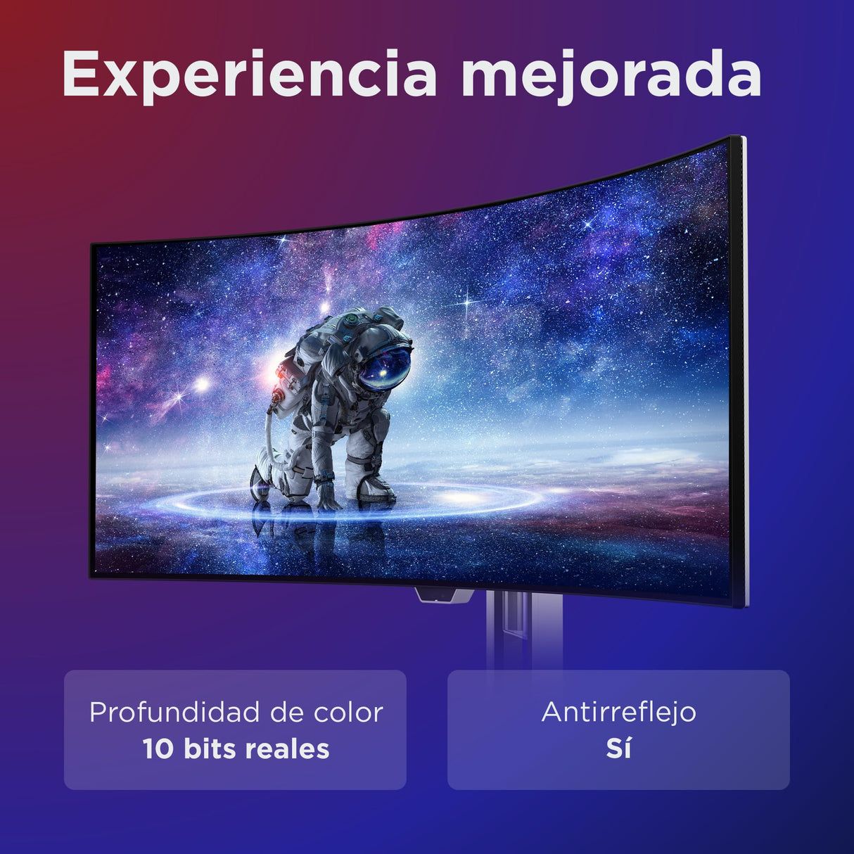Lenovo Legion Pro 34WD-10 – Monitor Curvo Gaming WQHD 34" OLED (240 Hz, 0.03 ms MPRT, 21:9, HDMI 2.1 + DP 1.4, AMD FreeSync Premium Pro, VESA 100 x 100 mm) Soporte Inclinación/Altura/Giro – Blanco