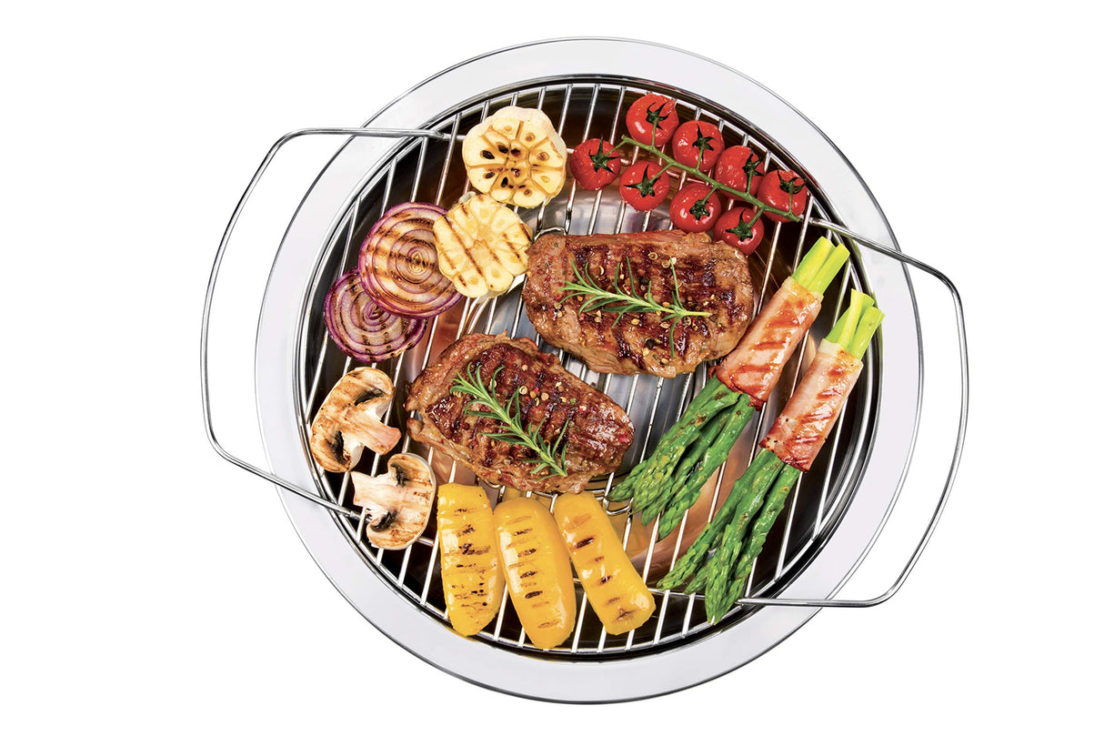 Tescoma Party Time Grill, Acero Inoxidable, Gris, 41,5 x 36,5 x 22,5 cm