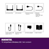 Marmitek Transmisor HDMI inalámbrico - TV Anywhere Wireless HD - Full HD de 1080p - Alcance de 50 Metros a través de Paredes y techos - Retorno de Infrarrojos - Transmisor HDMI -Soporte USB