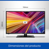 Cello M3220 32" Full HD LED Monitor de Ordenador HDMI VGA Sin parpadeos Tiempo de Respuesta antirreflejos 6 ms, Baja luz Azul para Proteger los Ojos