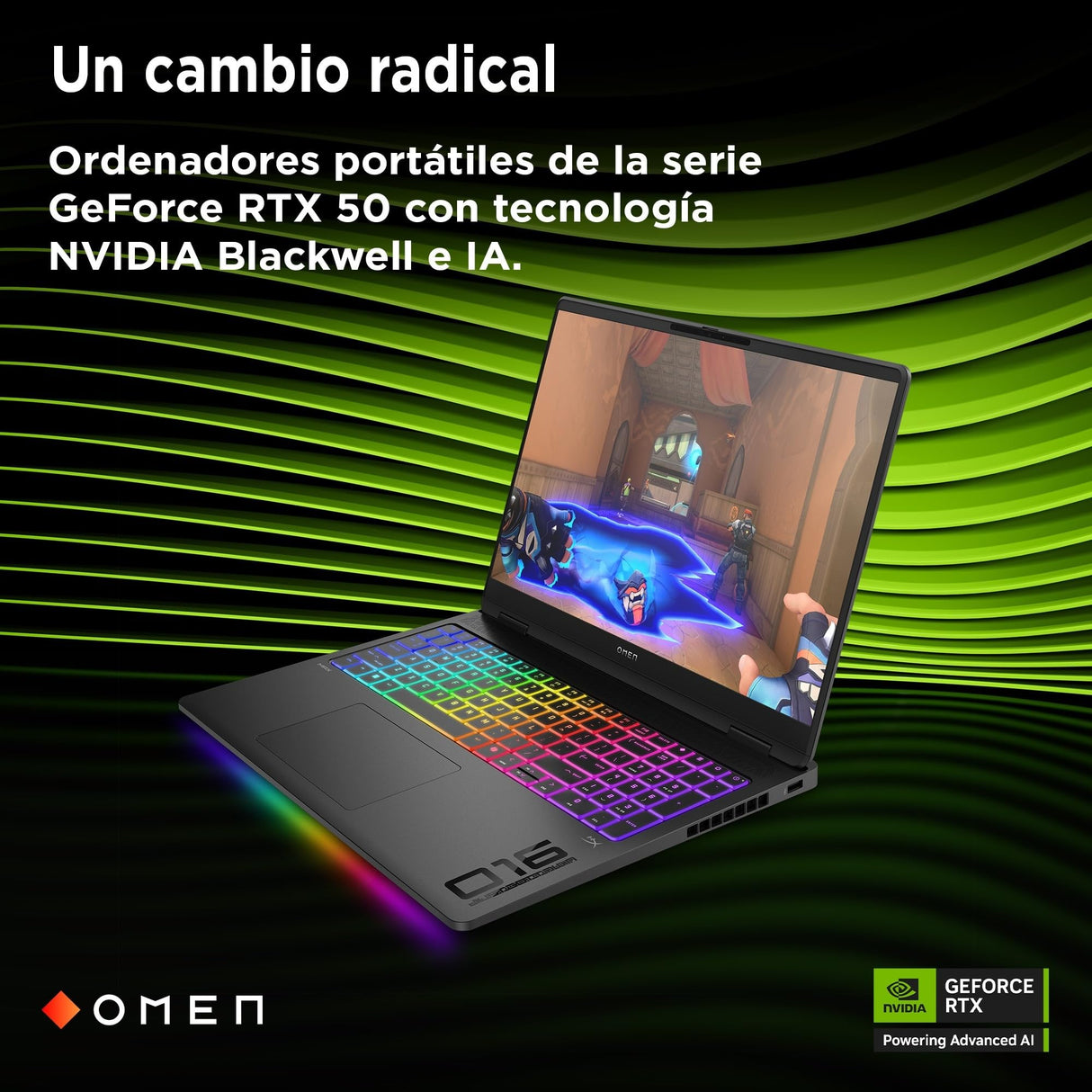 HP OMEN MAX 16-ak0007ns - Ordenador Portátil Gaming de 16" 2.5K 240Hz (Ryzen AI 9 HX 375, 32GB RAM, 1 TB, NVIDIA GeForce RTX 5070 TI 12GB, Windows 11, WiFi 7) Negro - Teclado QWERTY Español