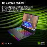 HP OMEN MAX 16-ak0007ns - Ordenador Portátil Gaming de 16" 2.5K 240Hz (Ryzen AI 9 HX 375, 32GB RAM, 1 TB, NVIDIA GeForce RTX 5070 TI 12GB, Windows 11, WiFi 7) Negro - Teclado QWERTY Español