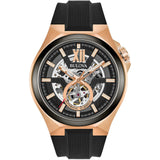 Bulova Reloj Analógico para Hombres de Automático con Correa en Silicona 98A177