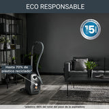 Rowenta Green Force Effitech RO6189 - Aspirador con bolsa de 400 W, hasta un 82 % reciclable, gran filtración HEPA más de 99,98%, depósito de 4,5 L, cable de 8,4 m, incluye accesorios, negro
