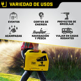 Champion Power Equipment Generador Gasolina + Gas (2000 W, inversor, generador con pantalla LED, doble combustible, extremadamente silencioso) 8200i-E-DF-EU