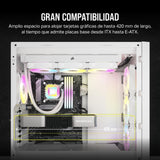 CORSAIR 5000D Core Airflow Caja para PC ATX Torre Media - Sin Ventiladores Incluidos - Panel Lateral de Cristal Templado - Diseño de Gran Flujo de Aire - para Radiadores de 360 mm - Blanco