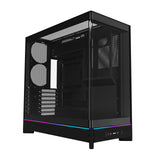 MONTECH HS02, ATX Mid-Tower PC Case, Gaming PC, High-Airflow, Reversible Layout, Sturdy Curved Tempered Glass Front Panel, Sink-in Design, Toolless Panels, Black, US