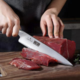 HOSHANHO Juego de Cuchillos de Cocina de 8 Piezas, Juegos de Cuchillos con Bloque de Japoneses Super Steel, Juego de Cuchillos de Chef Profesional Ultra Afilado con Tijeras