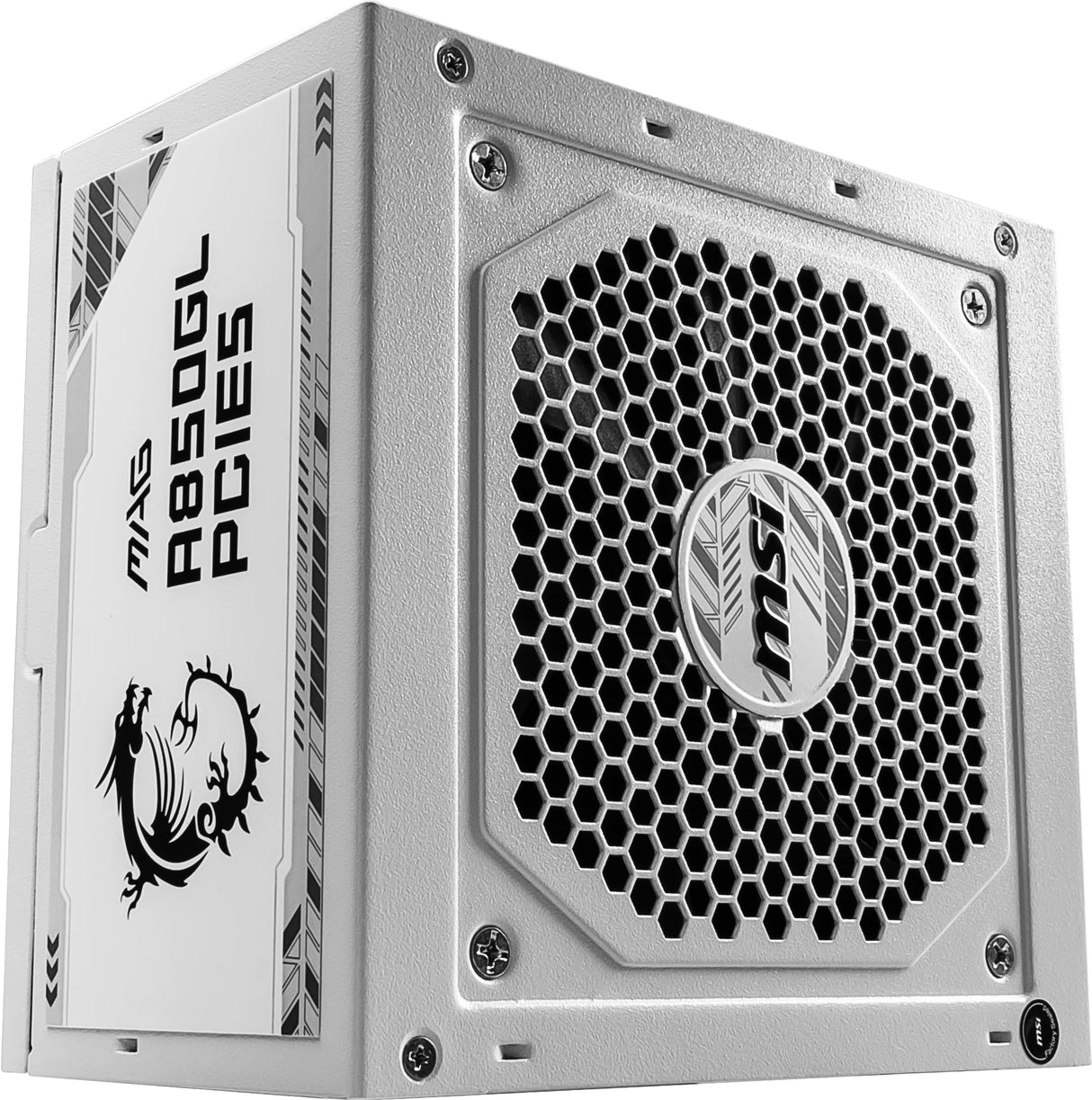 MSI Fuente de alimentación totalmente modular ATX de 850 W - MAG A850GL PCIE5 BLANCO - (Active PFC/80 PLUS Gold)