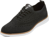 Cole Haan Women's Originalgrand Stitchlite Wingtip Oxford, Black Knitted Look White, 39 EU
