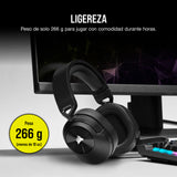 Corsair HS55 WIRELESS CORE Auriculares Ligeros para Juegos - Micrófono Omnidireccional - Transductores de Neodimio - Alcance de Hasta 15 Metros - iCUE - PC, PS5, PS4, Nintendo Switch - Carbono