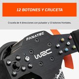 FANATEC CSL Elite Volante de Carreras Licencia Oficial WRC Rally – Recubierto de Alcantara, LED RevStripe, Levas de Cambio Extraíble, Plug y Play para PC, Xbox Series X|S, Xbox One